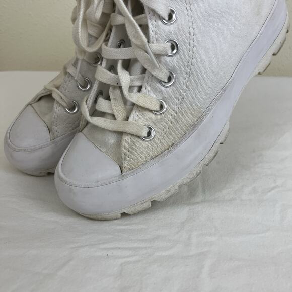Chuck Taylor All Star Lugged High Top Sneaker Womens 5.5 White - Picture 6 of 10